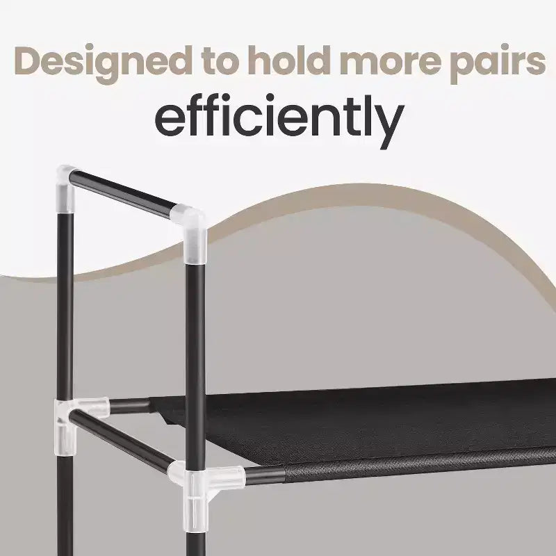 Slim 3-Tier Shoe Rack with Space-Saving Design and Sturdy Construction - Ideal Shoe Storage Solution for Entryways and Closets