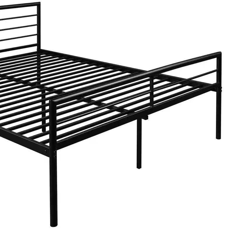 Whisen Twin Over Full Metal Bunk Bed with Desk and Ladder