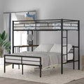 Whisen Twin Over Full Metal Bunk Bed with Desk and Ladder
