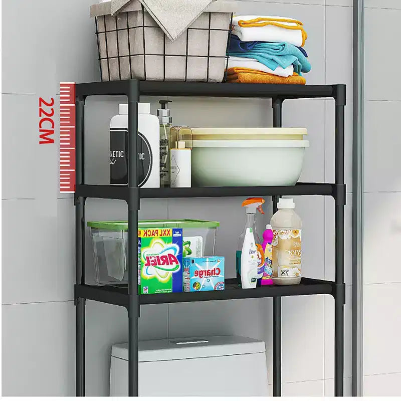 Over-The-Toilet Storage Rack, 3-Tier Bathroom Over Toilet Storage, Freestanding Space Saver Bathroom Shelves Over Toilet For Bathroom Restroom