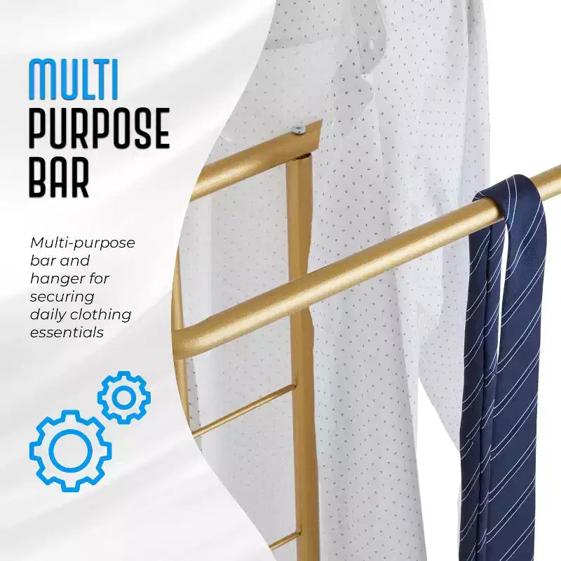 Kings Brand Furniture Kalblins Metal Suit Valet Stand, Clothes Rack, Clothing Organizer, Jacket Hanger