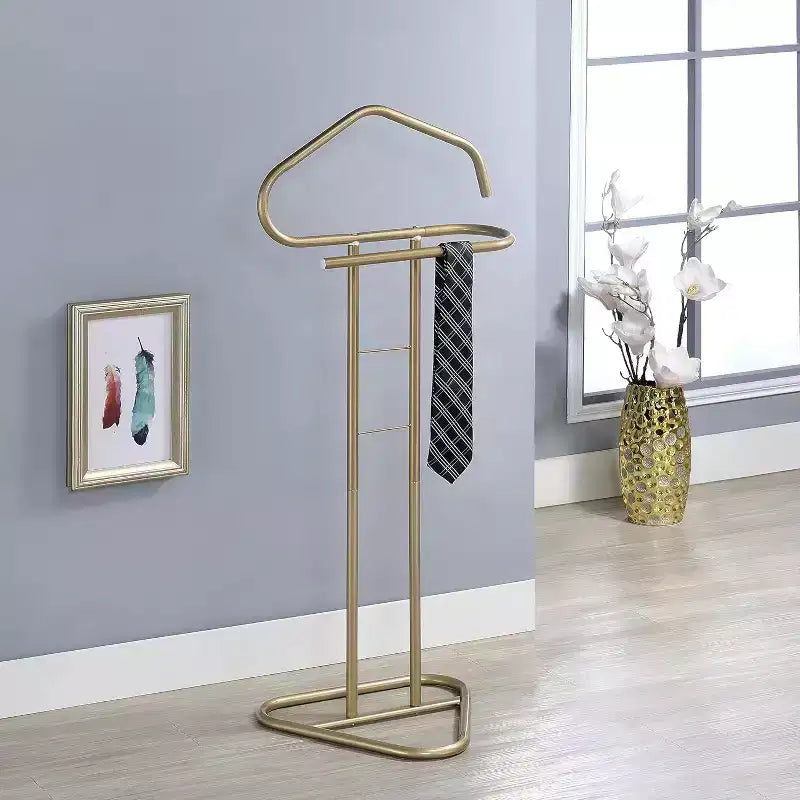 Kings Brand Furniture Kalblins Metal Suit Valet Stand, Clothes Rack, Clothing Organizer, Jacket Hanger