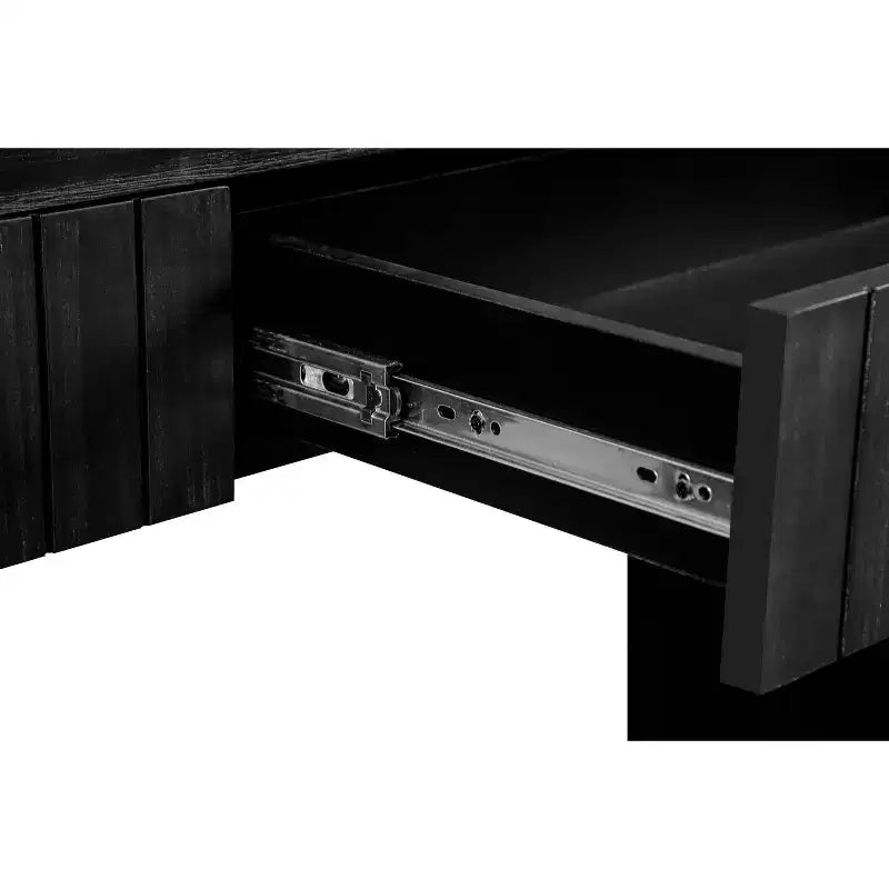 59''W Farmhouse Console Table with 2 Hidden Handle Drawers, Vintage Crafted Entryway Table - ModernLuxe