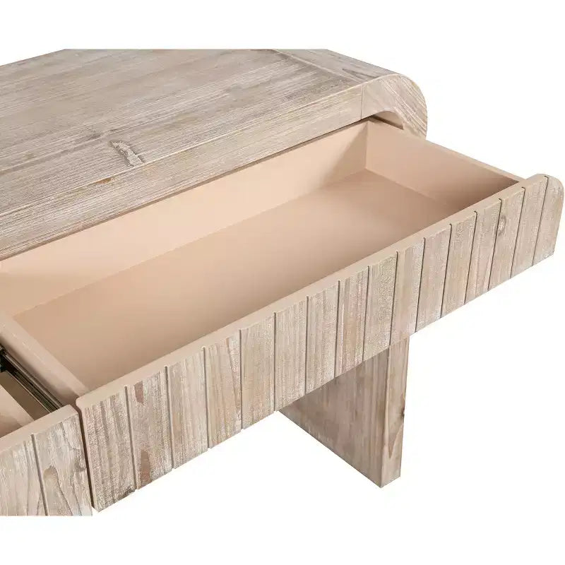 59''W Farmhouse Console Table with 2 Hidden Handle Drawers, Vintage Crafted Entryway Table - ModernLuxe