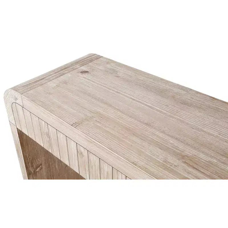 59''W Farmhouse Console Table with 2 Hidden Handle Drawers, Vintage Crafted Entryway Table - ModernLuxe