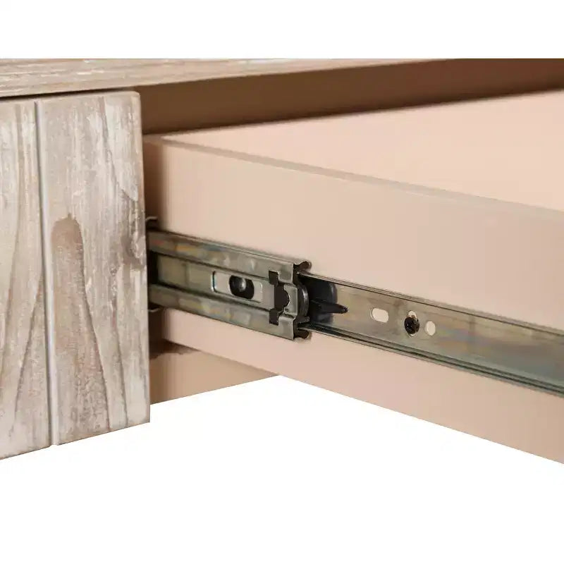 59''W Farmhouse Console Table with 2 Hidden Handle Drawers, Vintage Crafted Entryway Table - ModernLuxe