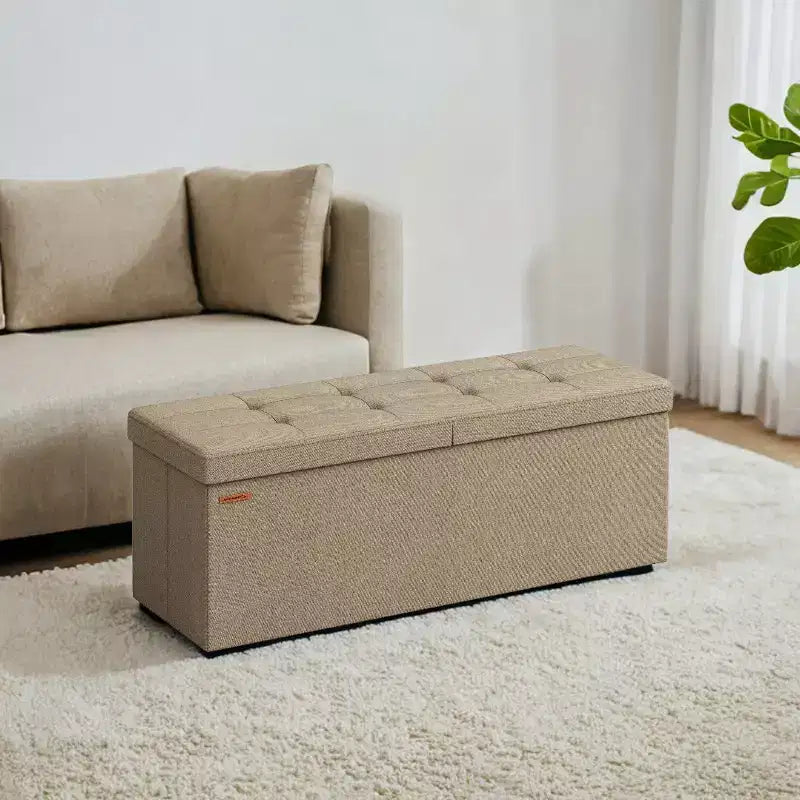 43 Storage Ottoman Bench, Ottoman with Storage, Ottoman Bench, Hold up to 660lb for Living Room