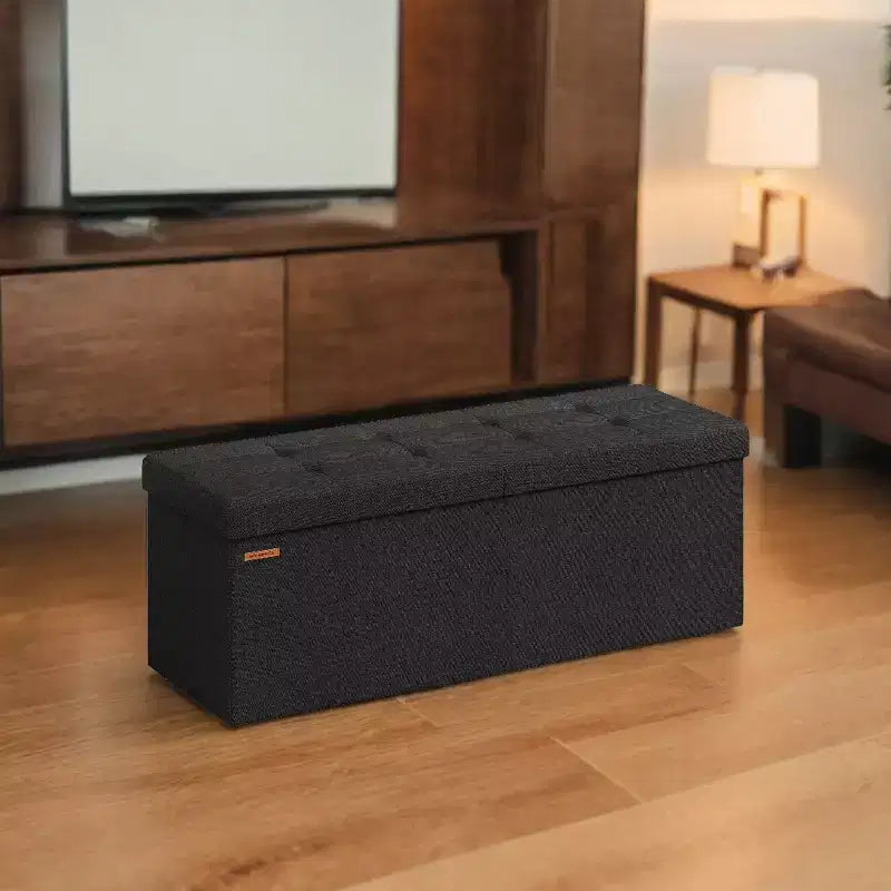 43 Storage Ottoman Bench, Ottoman with Storage, Ottoman Bench, Hold up to 660lb for Living Room