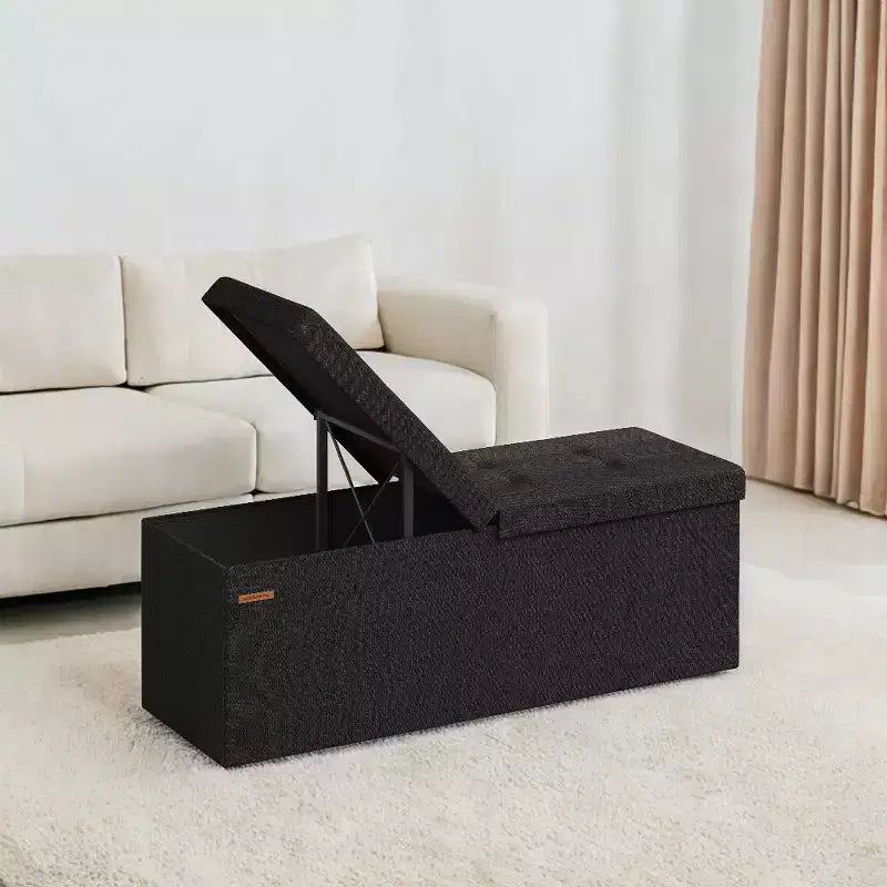 43 Storage Ottoman Bench, Ottoman with Storage, Ottoman Bench, Hold up to 660lb for Living Room