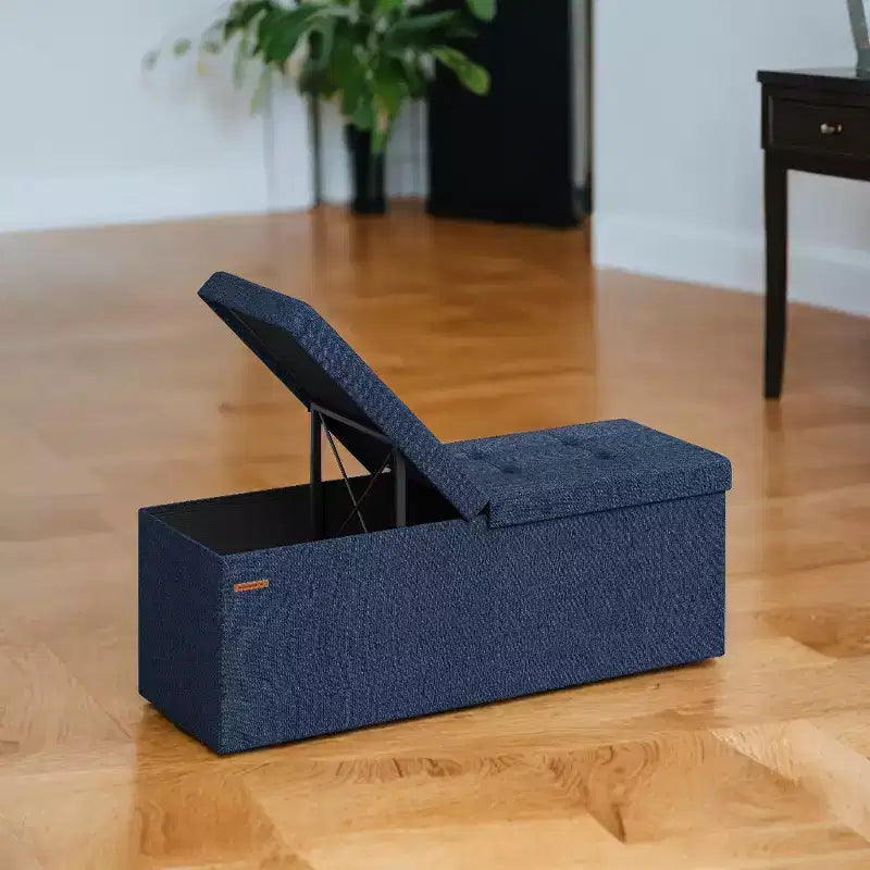 43 Storage Ottoman Bench, Ottoman with Storage, Ottoman Bench, Hold up to 660lb for Living Room
