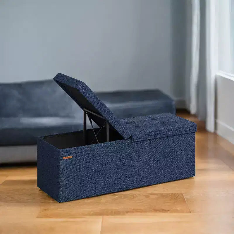43 Storage Ottoman Bench, Ottoman with Storage, Ottoman Bench, Hold up to 660lb for Living Room