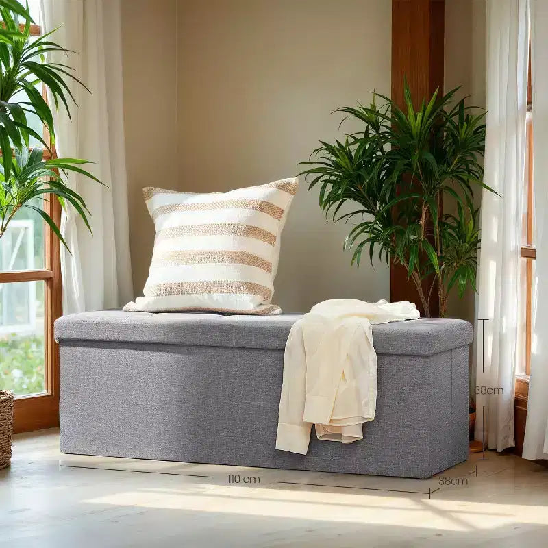 43 Storage Ottoman Bench, Ottoman with Storage, Ottoman Bench, Hold up to 660lb for Living Room
