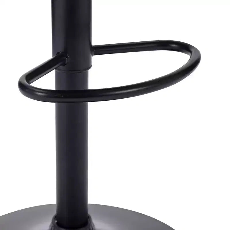VECELO Bar Stools Set of 2, Adjustable Counter Height Bar Stools with Back and Arm, Swivel Bar Chairs, PU Leather Kitchen Island Stools, Black/White
