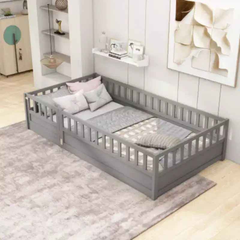 Compact Single Bed with Integrated High-Security Features and Door