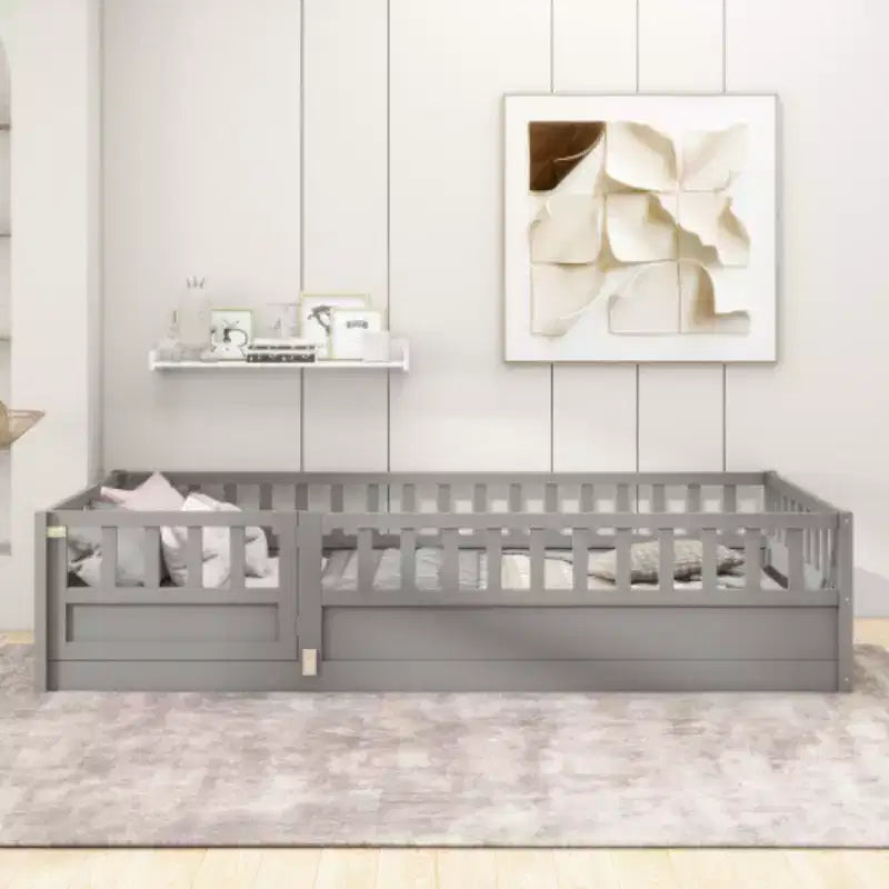 Compact Single Bed with Integrated High-Security Features and Door