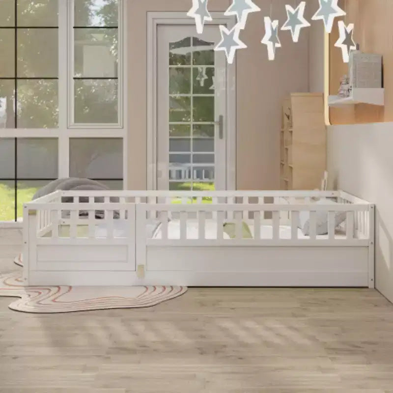 Compact Single Bed with Integrated High-Security Features and Door
