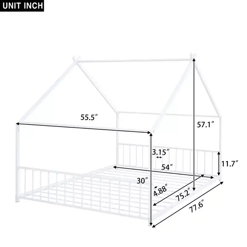 Whisen Playhouse Design Metal Frame House Bed, Superior Quality