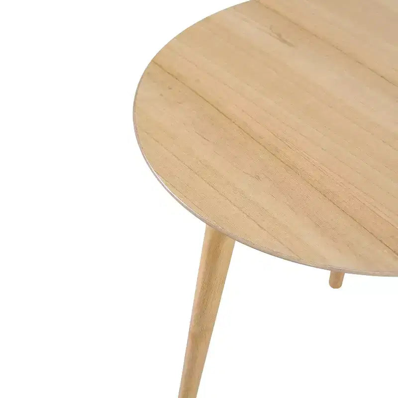 GDFStudio Bridie Mid Century Modern Round Wood End Table with Splayed Legs