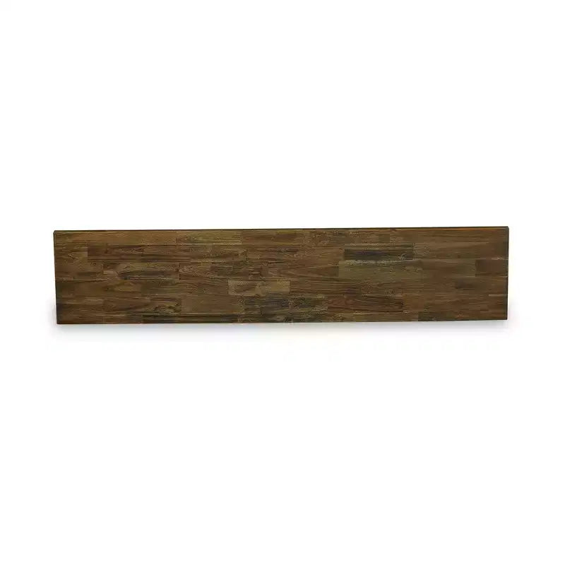 HomeStock X-Style Modern Dining Bench with Wood Seat, 72x15x18 Inch, Black/Espresso