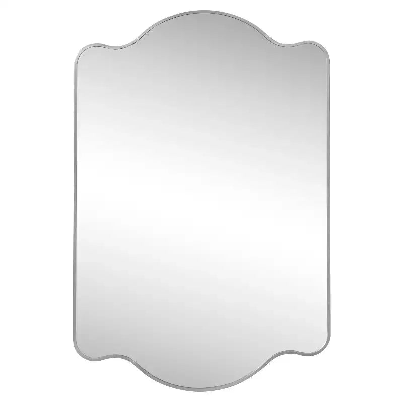 JONATHAN Y Louisa Scalloped Rectangular Metal Framed Wall Mirror