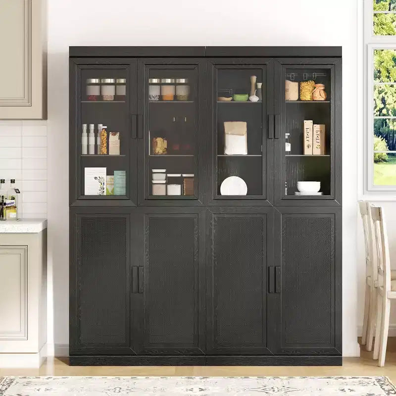 PexFix Wood Kitchen Storage Pantry Cabinet with Adjustable Shelves