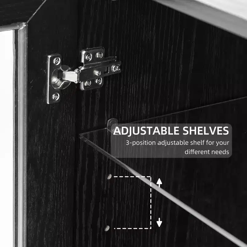 PexFix Wood Kitchen Storage Pantry Cabinet with Adjustable Shelves