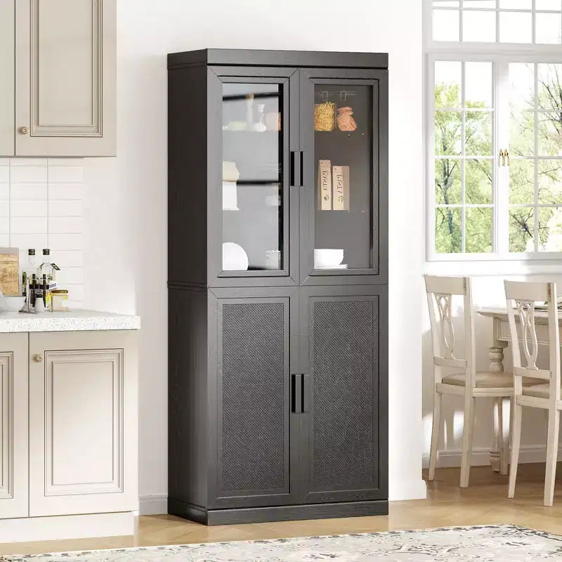 PexFix Wood Kitchen Storage Pantry Cabinet with Adjustable Shelves