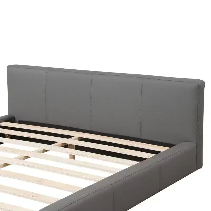 Christopher Knight Home Francis Modern Faux Leather Upholstered Wood Platform Bed with Headboard