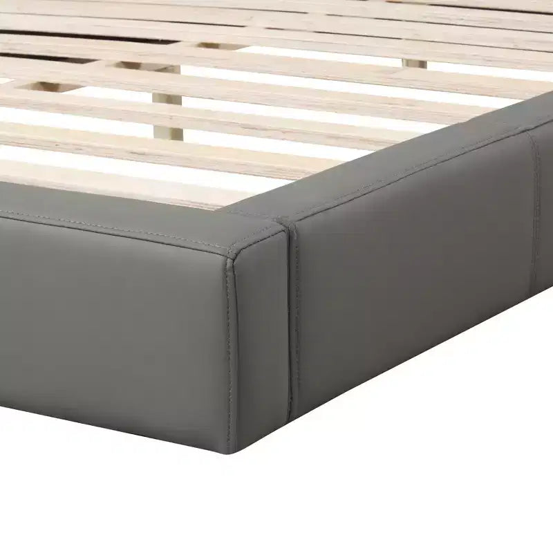 Christopher Knight Home Francis Modern Faux Leather Upholstered Wood Platform Bed with Headboard
