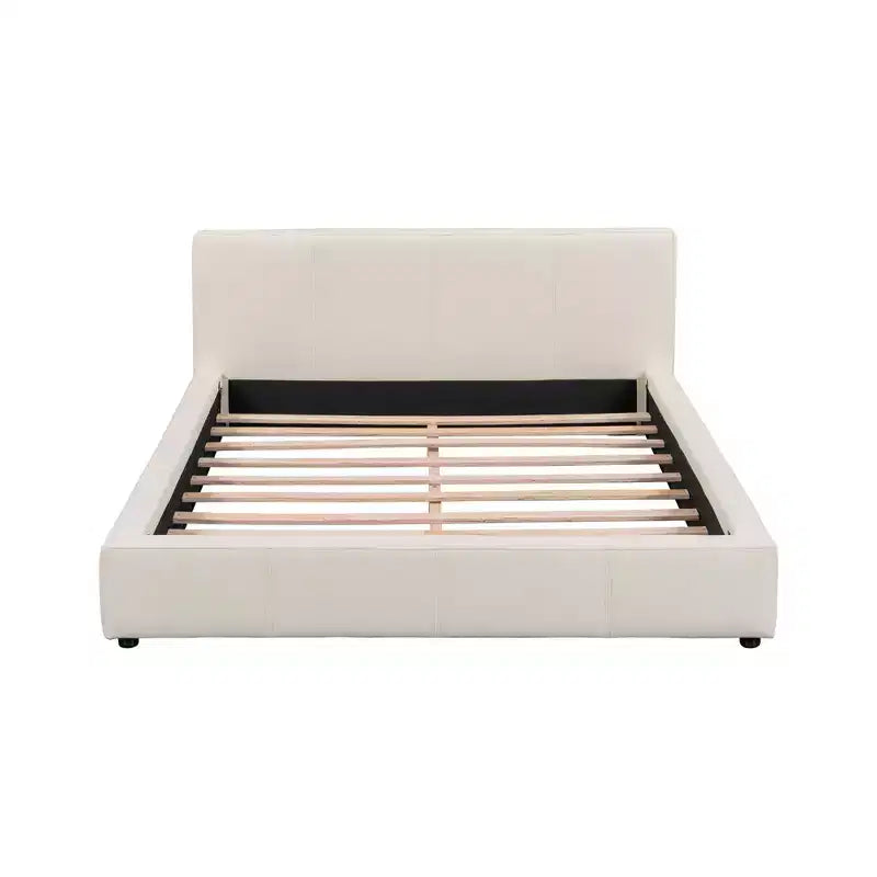 Christopher Knight Home Francis Modern Faux Leather Upholstered Wood Platform Bed with Headboard