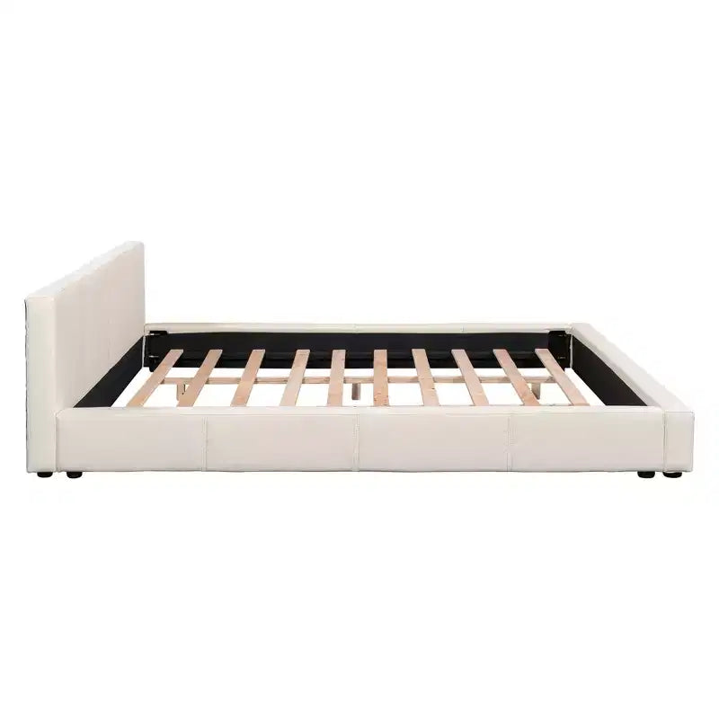 Christopher Knight Home Francis Modern Faux Leather Upholstered Wood Platform Bed with Headboard