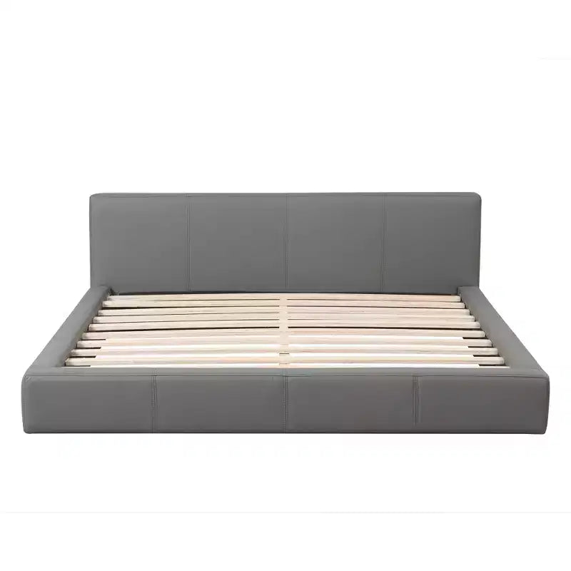 Christopher Knight Home Francis Modern Faux Leather Upholstered Wood Platform Bed with Headboard