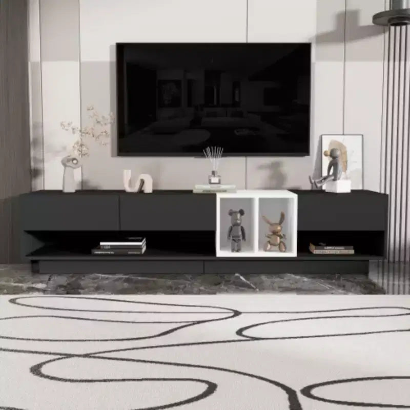 Versatile 80 TV Cabinet: Two-Tone, Ample Storage Space