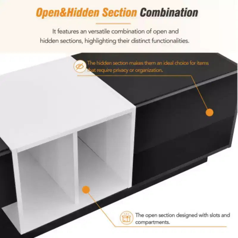 Versatile 80 TV Cabinet: Two-Tone, Ample Storage Space