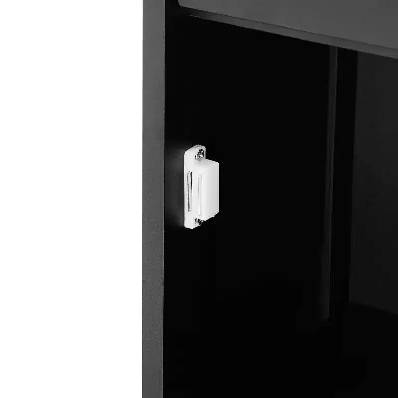 Whisen Verticle Bathroom Cabinet, Freestanding Storage Cabinet with Drawer and Adjustable Shelves