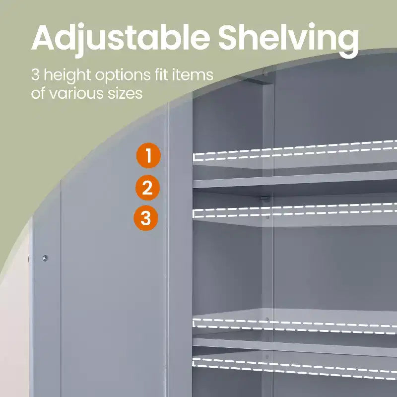 Slate Gray Freestanding Bathroom Floor Storage Cabinet - 11.8 x 23.6 x 31.5 Inches, with 2 Adjustable Shelves for Spacious Bathroom Storage