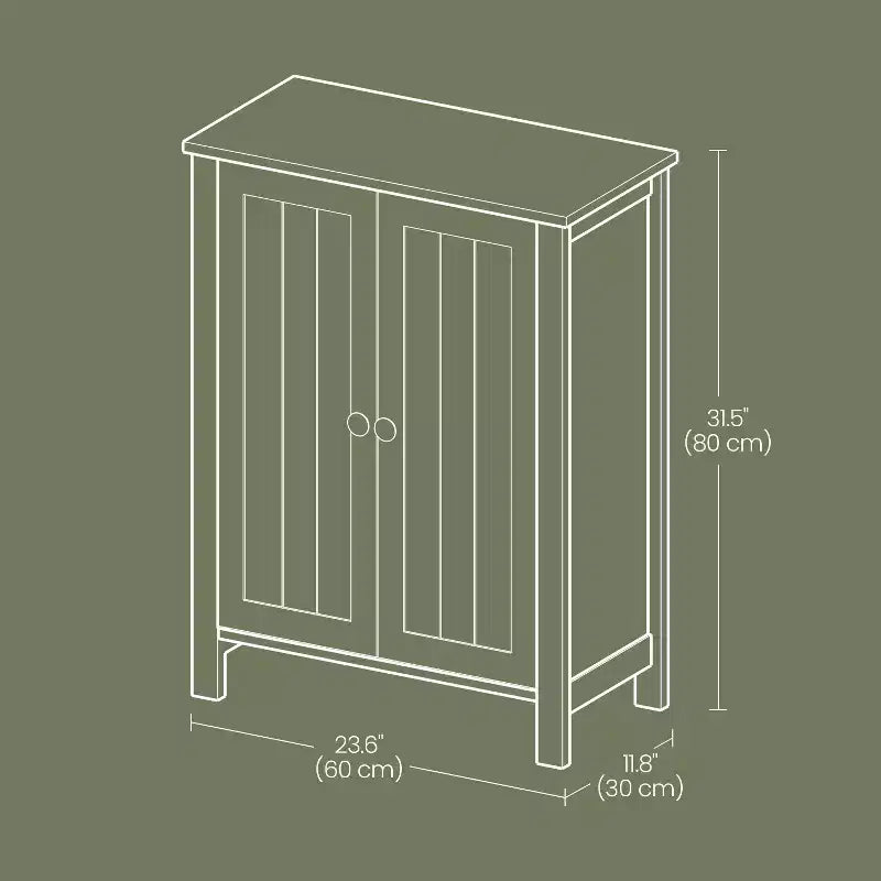 Slate Gray Freestanding Bathroom Floor Storage Cabinet - 11.8 x 23.6 x 31.5 Inches, with 2 Adjustable Shelves for Spacious Bathroom Storage
