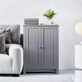 Slate Gray Freestanding Bathroom Floor Storage Cabinet - 11.8 x 23.6 x 31.5 Inches, with 2 Adjustable Shelves for Spacious Bathroom Storage