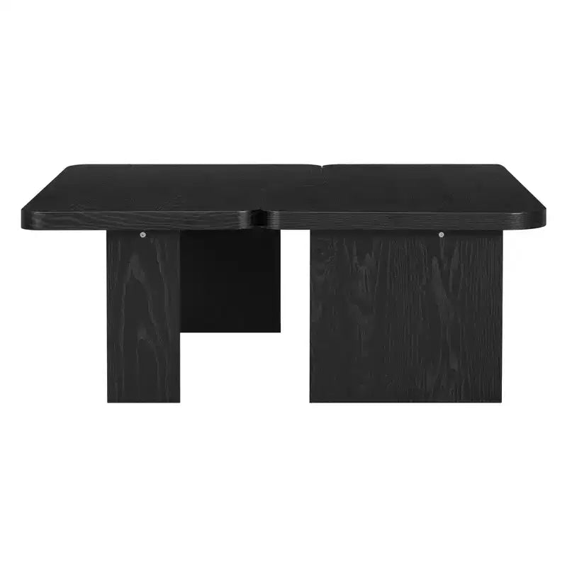 41W Coffee Table Set Cocktail Table Center Table Combination Side Table Rectangle Accent Table, Modern&Minimalist, Natural/Black/Espresso-ModernLuxe