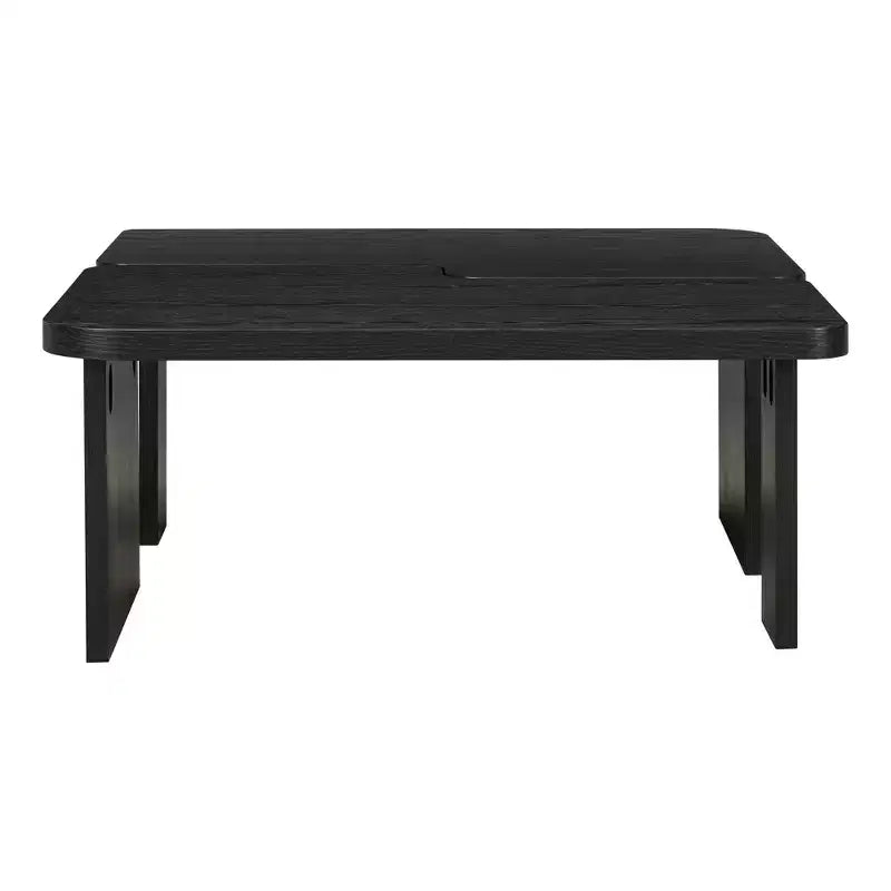 41W Coffee Table Set Cocktail Table Center Table Combination Side Table Rectangle Accent Table, Modern&Minimalist, Natural/Black/Espresso-ModernLuxe