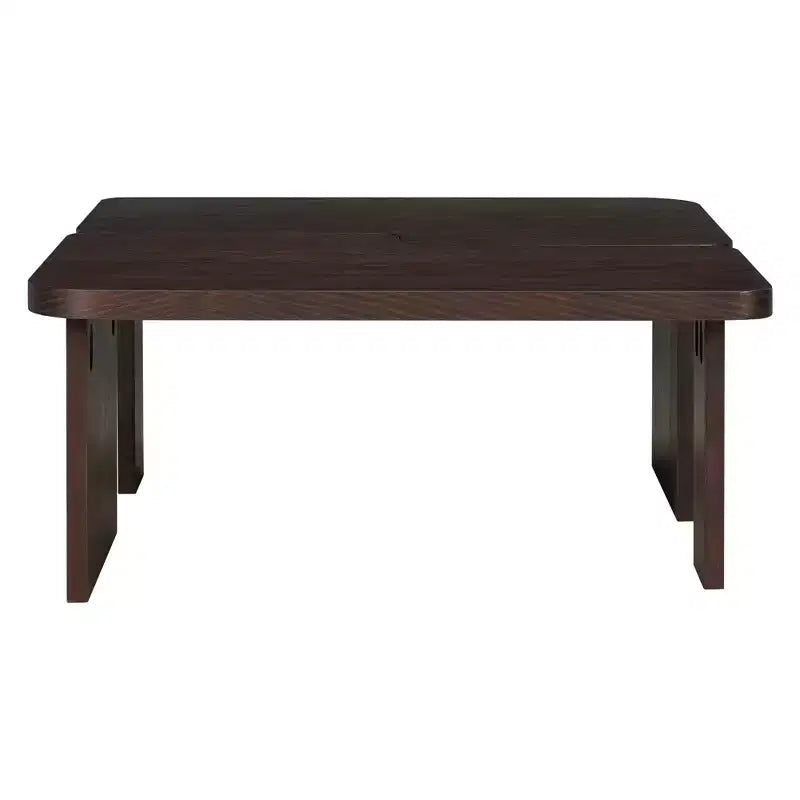 41W Coffee Table Set Cocktail Table Center Table Combination Side Table Rectangle Accent Table, Modern&Minimalist, Natural/Black/Espresso-ModernLuxe
