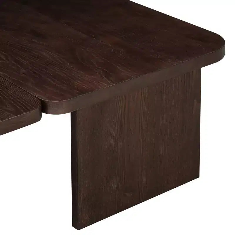 41W Coffee Table Set Cocktail Table Center Table Combination Side Table Rectangle Accent Table, Modern&Minimalist, Natural/Black/Espresso-ModernLuxe