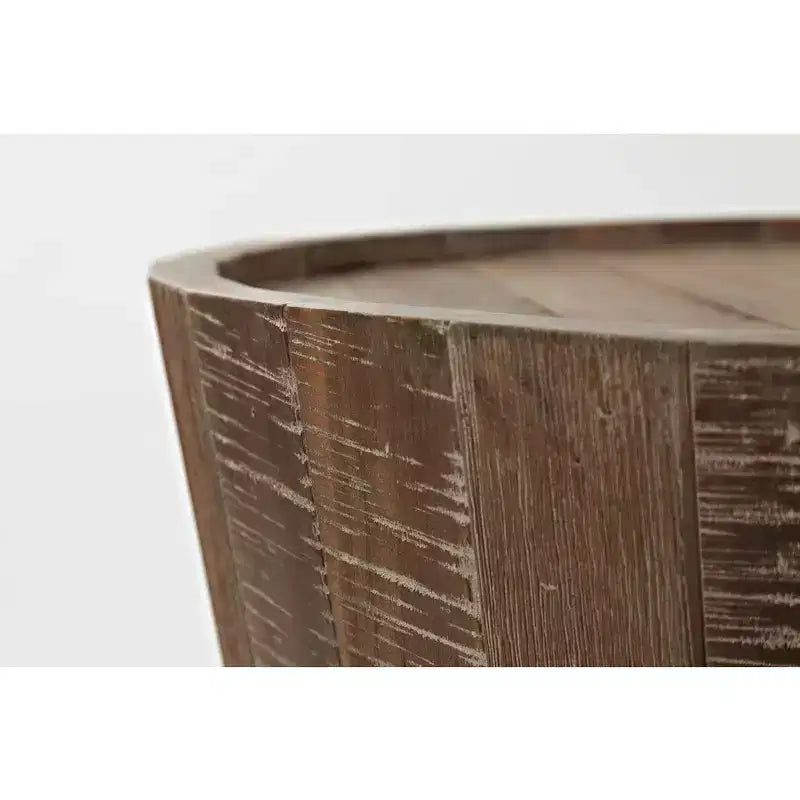 Jofran,Conundrum Modern Distressed Solid Acacia End Table