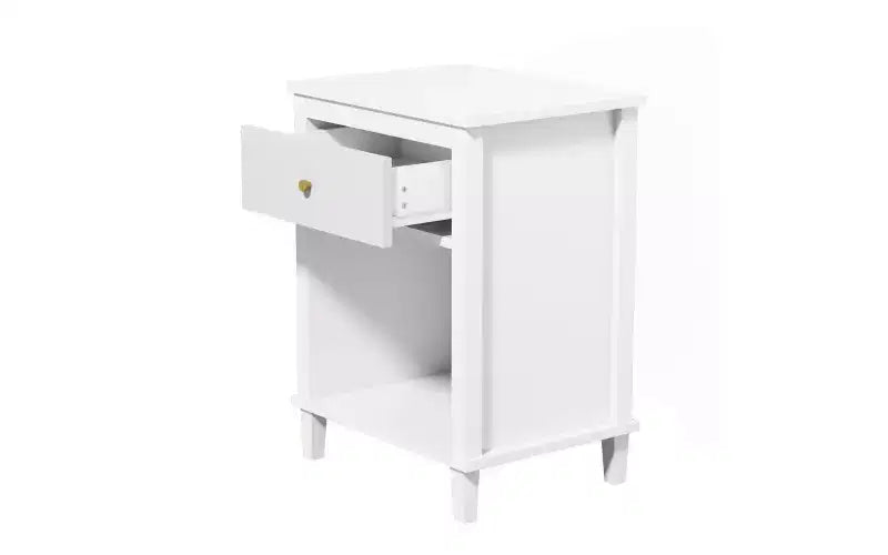 GDFStudio Cliff 26.77''H Wooden Nightstand with Drawer and Shelf