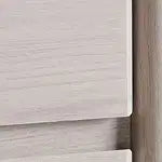 25 Tall Modern Nightstand with Charging Station & 3 Drawers, Rounded Corner Design, Wood Bedside Table for Bedroom & Living Room