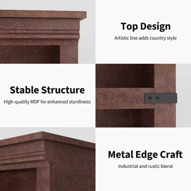 Modern Wooden Bookcase Floor Standing Open Shelf Display Storage Unit for Home Office Library Living Room