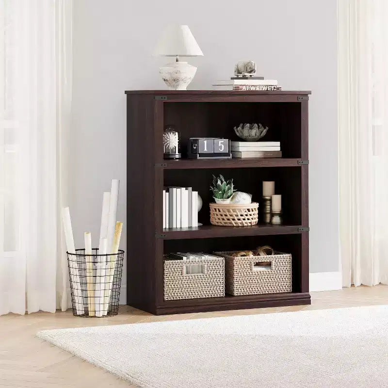 Modern Wooden Bookcase Floor Standing Open Shelf Display Storage Unit for Home Office Library Living Room