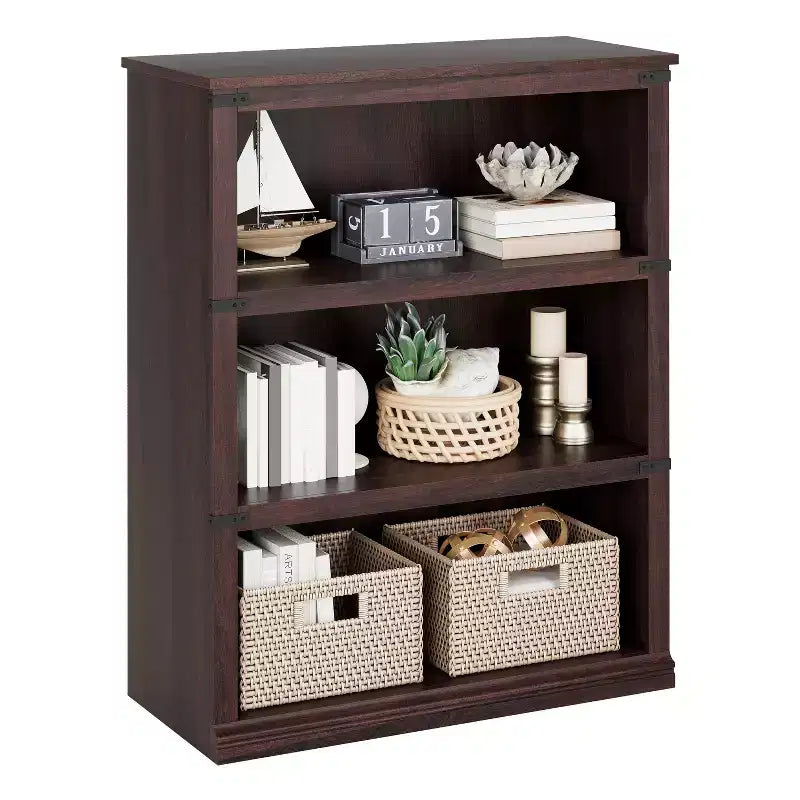 Modern Wooden Bookcase Floor Standing Open Shelf Display Storage Unit for Home Office Library Living Room
