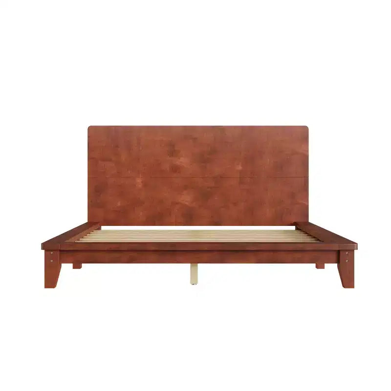 Full/Queen/King Size Platform Bed Frame with Headboard, Mid-Century Modern Style Bed Frame - ModernLuxe