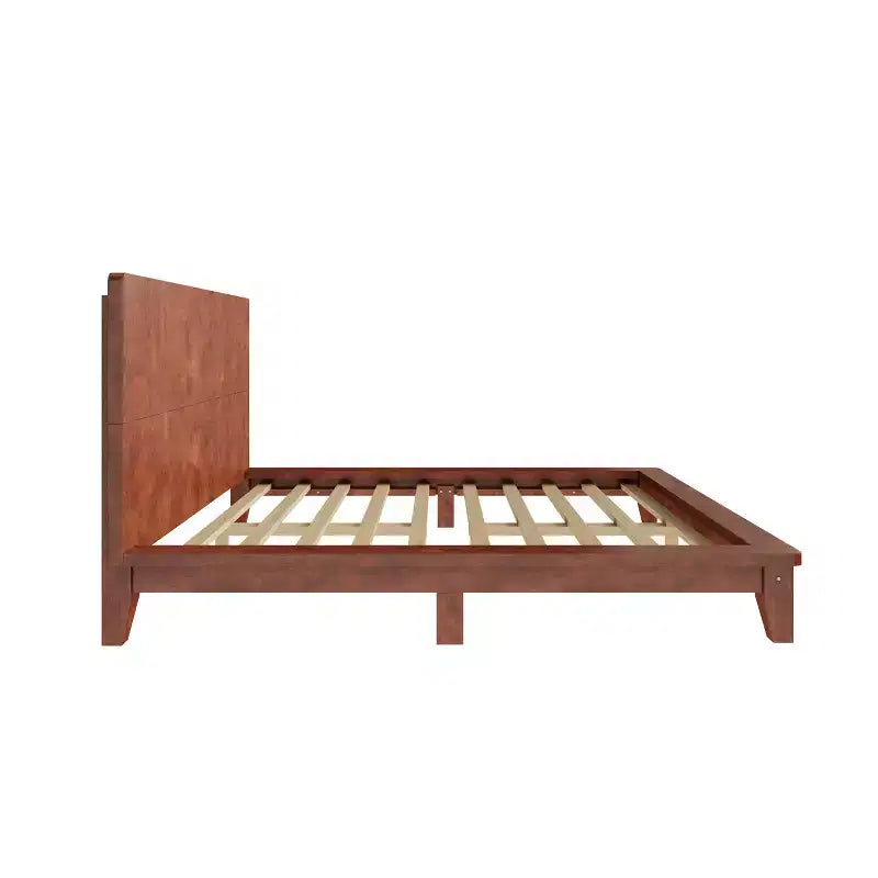 Full/Queen/King Size Platform Bed Frame with Headboard, Mid-Century Modern Style Bed Frame - ModernLuxe